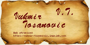 Vukmir Tošanović vizit kartica